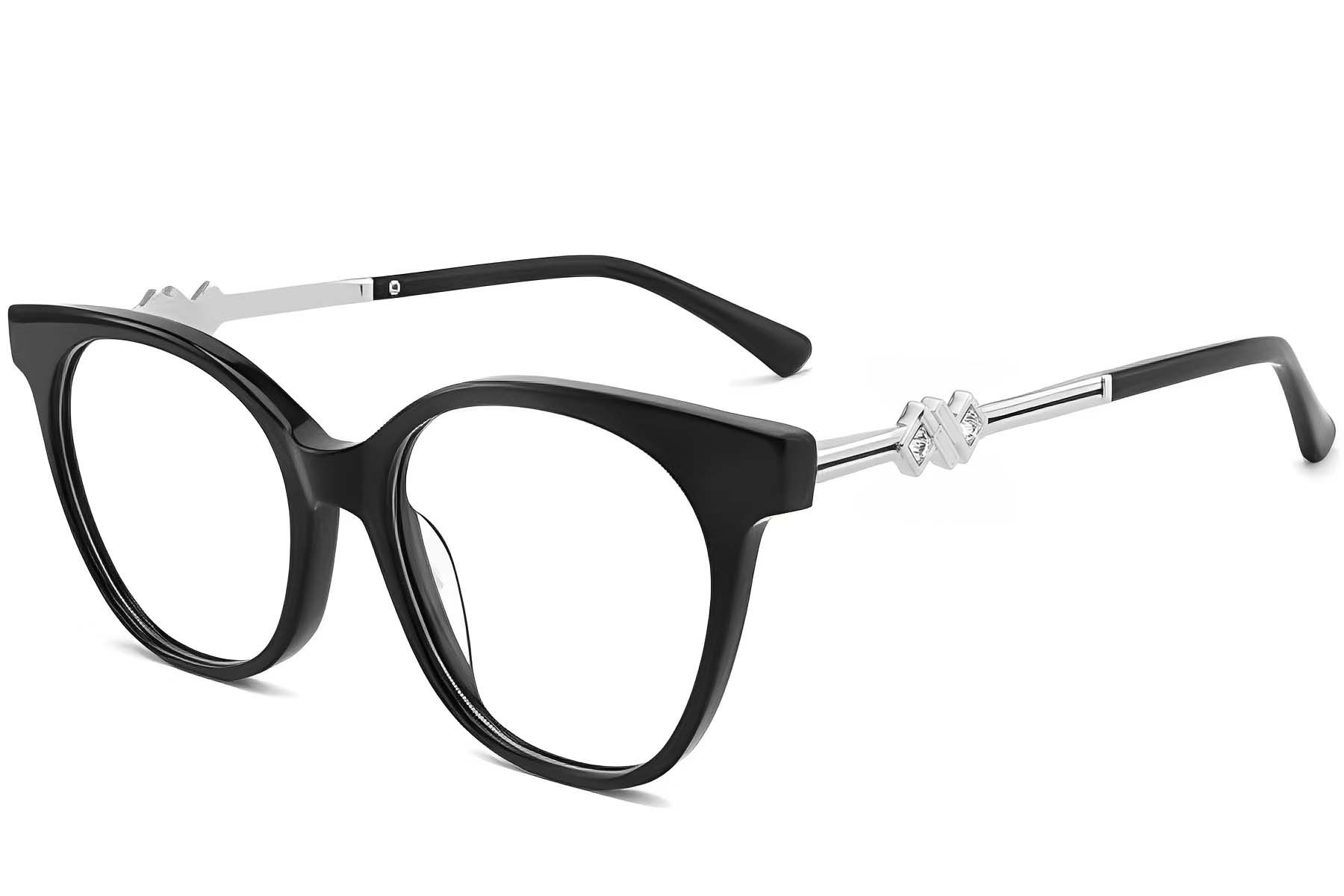 Butterfly Black Acetate Glasses #BS2012-3874