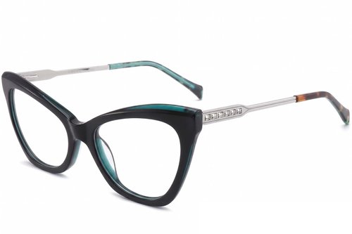 Lunettes papillon en acétate noir #BS2012-3881