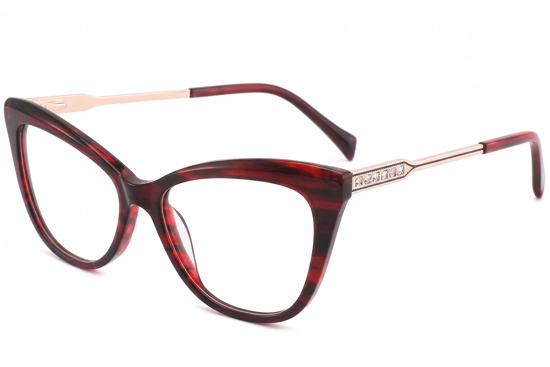 Butterfly Red Acetate Glasses #BS2012-3885
