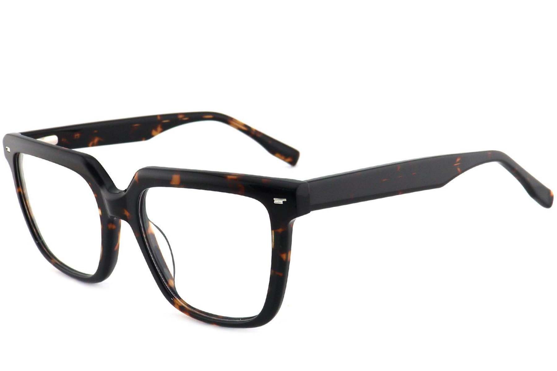 Rectangular Tortoiseshell Acetate Glasses #BS2012-3898