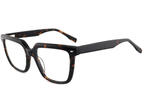 Lunettes rectangulaires en acétate écaille de tortue #BS2012-3898