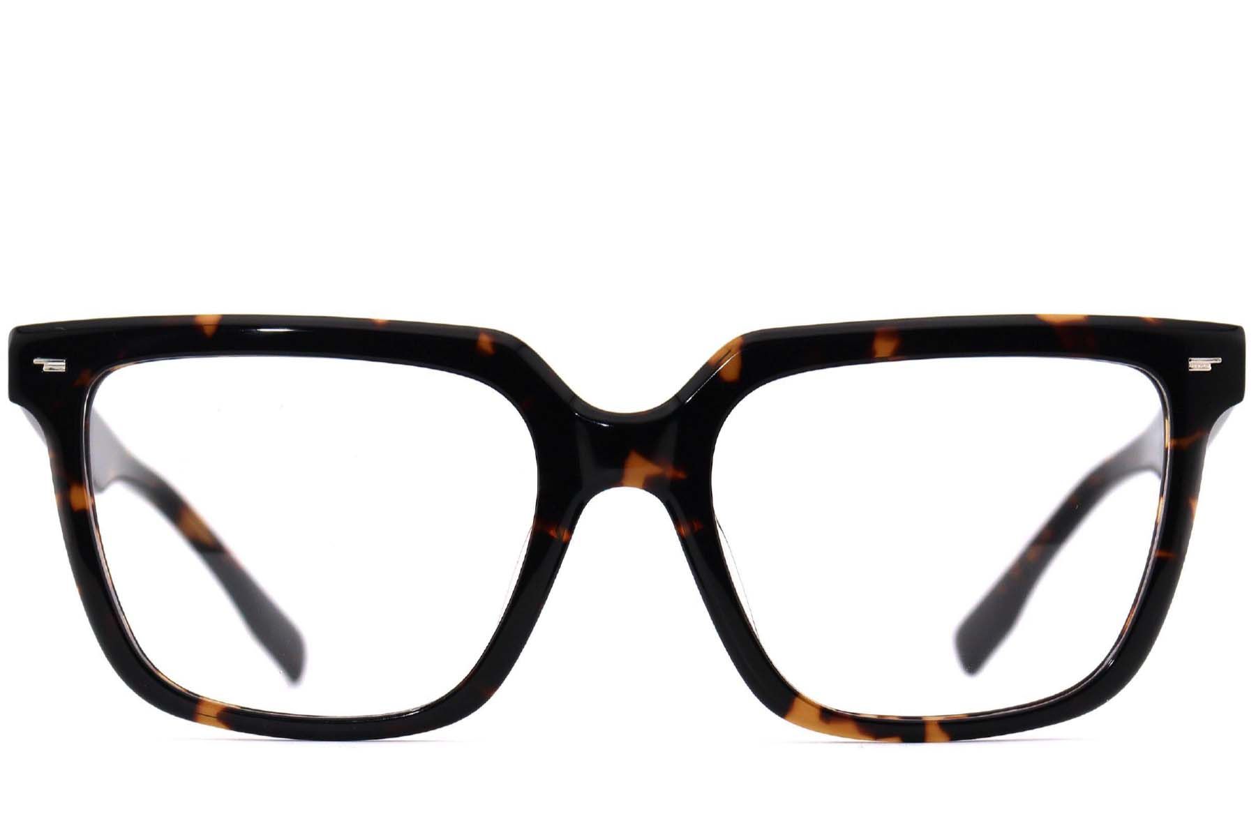 Rectangular Tortoiseshell Acetate Glasses #BS2012-3898