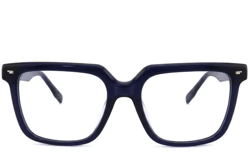 Lunettes rectangulaires en acétate bleu #BS2012-3901