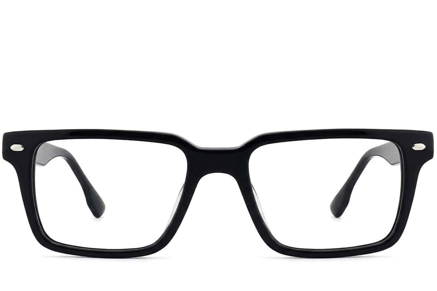 Vasos rectangulares de acetato negro #BS2012-3902