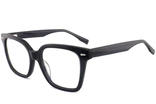Lunettes rectangulaires en acétate gris #BS2012-3909