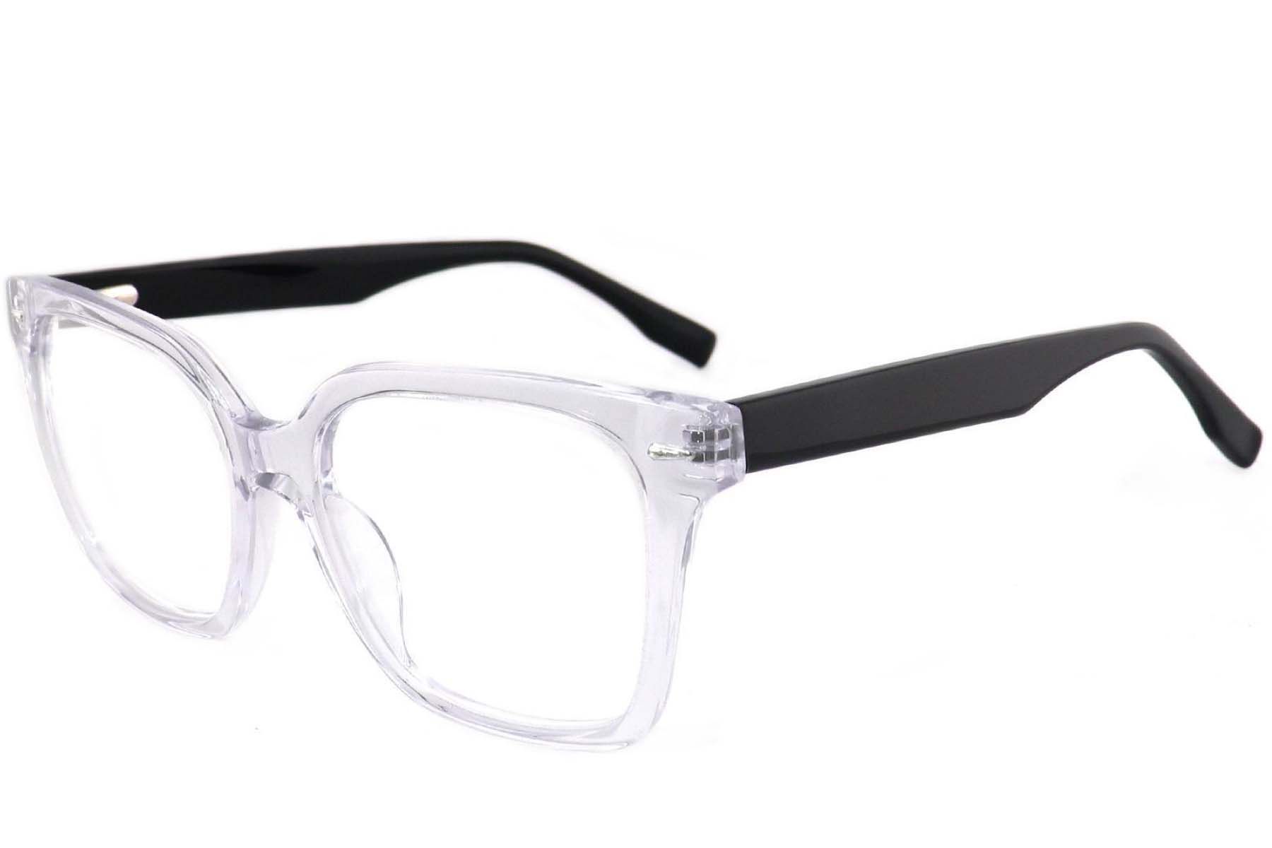 Rectangular Transparent Acetate Glasses #BS2012-3911