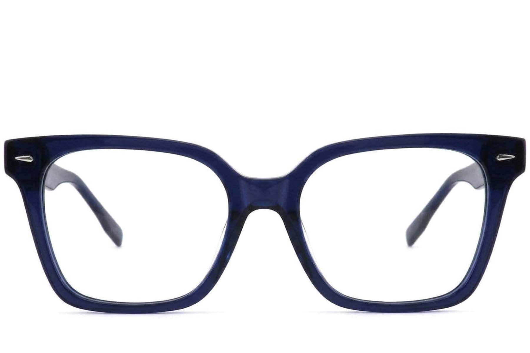 Vasos rectangulares de acetato azul #BS2012-3912