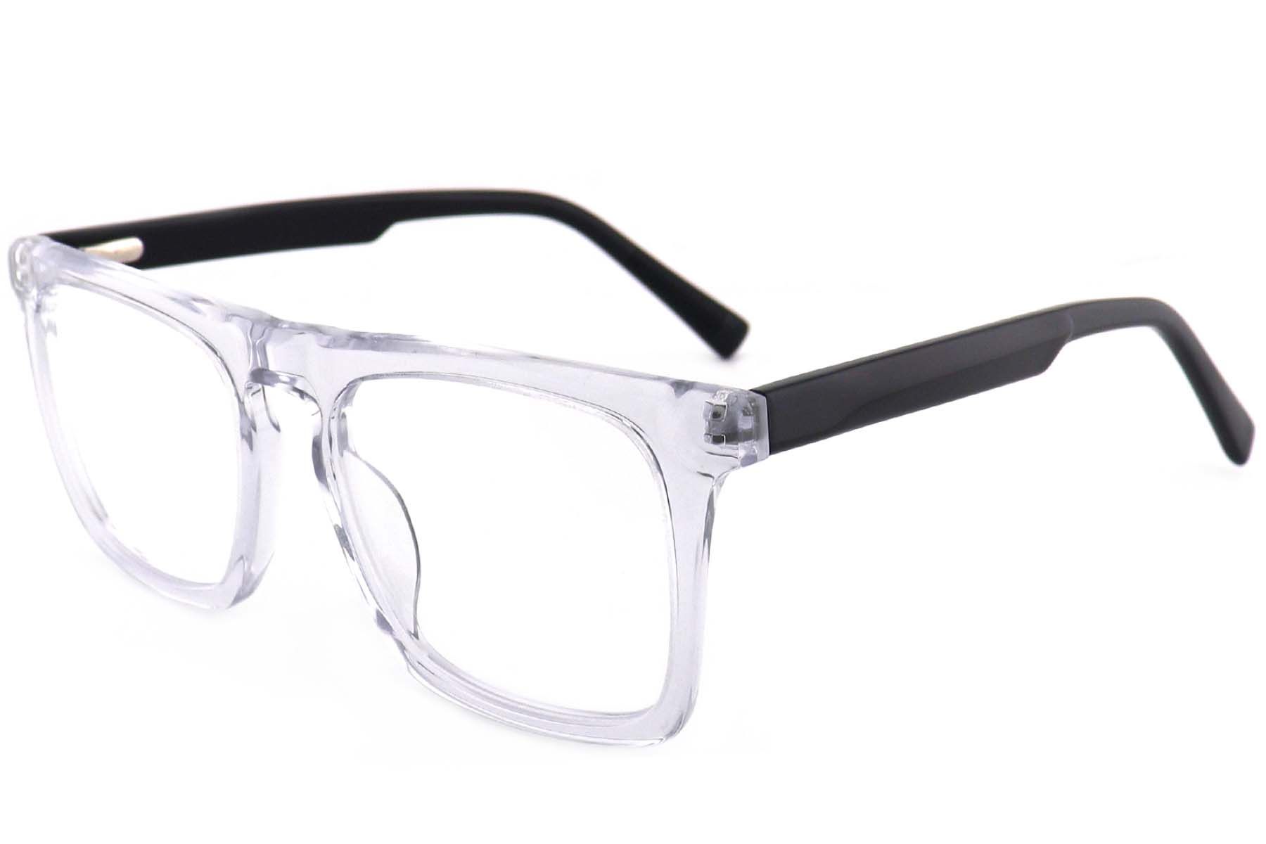 Gafas de aviador transparentes de acetato #BS2012-3914