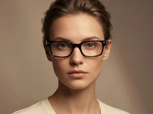 Rectangular Tortoiseshell Acetate Glasses #BS2012-3919