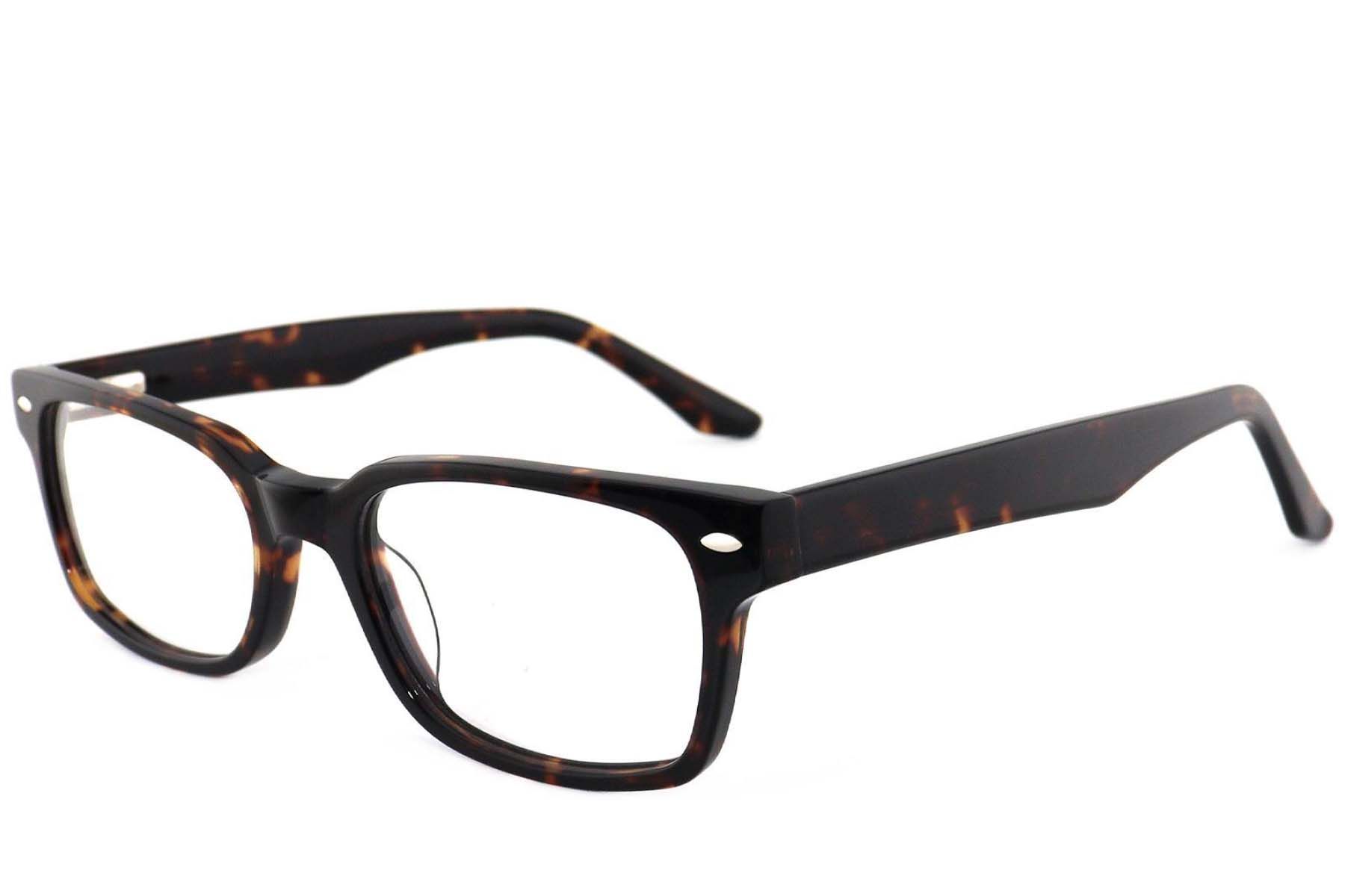 Rectangular Tortoiseshell Acetate Glasses #BS2012-3919