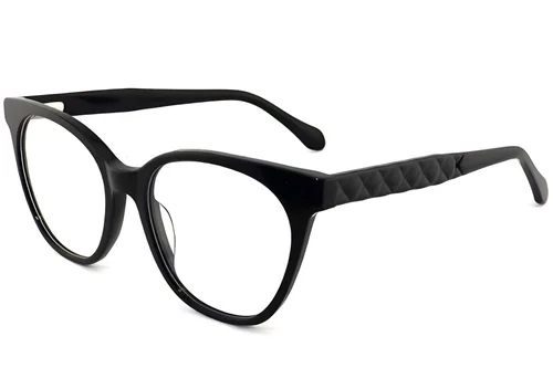 Lunettes papillon en acétate noir #BS2012-3934