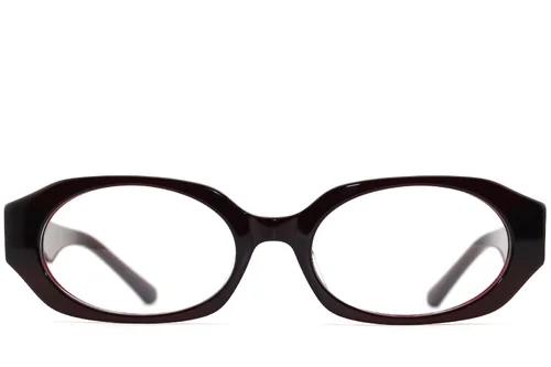 Lunettes géométriques en acétate rouge #BS2012-3940