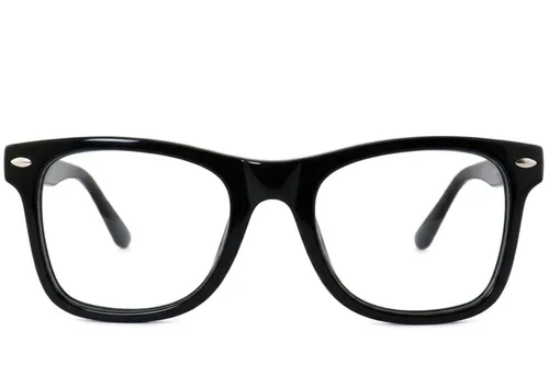 Rectangular Black Acetate Glasses #BS2012-3949