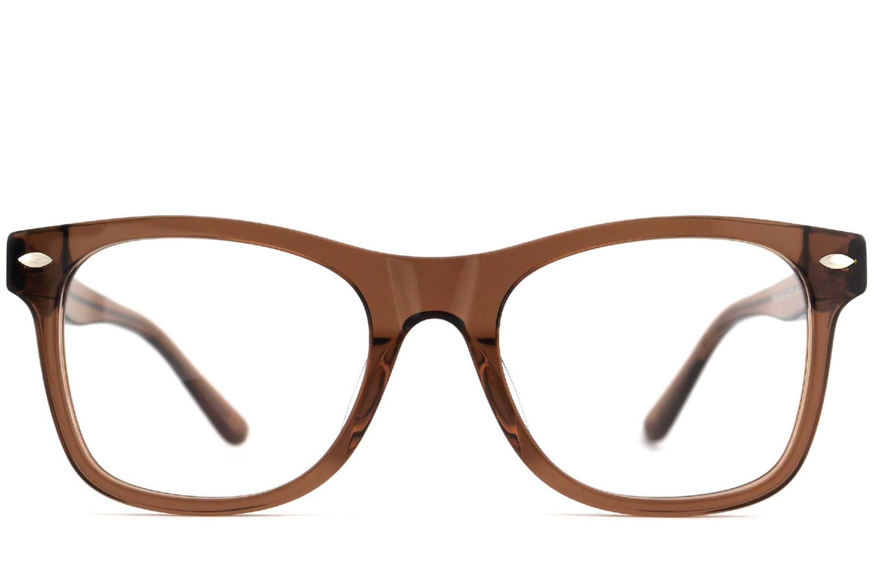 Rectangular Brown Acetate Glasses #BS2012-3952