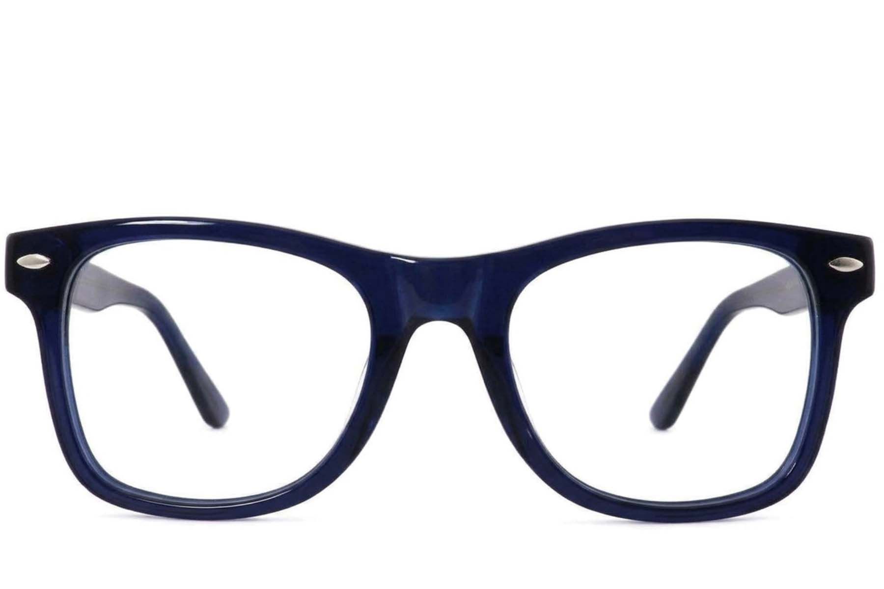 Vasos rectangulares de acetato azul #BS2012-3953