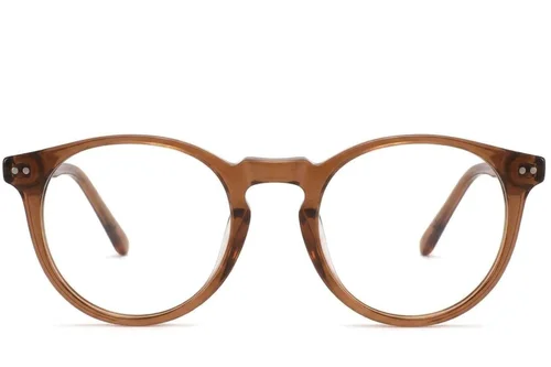 Oval Brown Acetate Glasses #BS2012-3972
