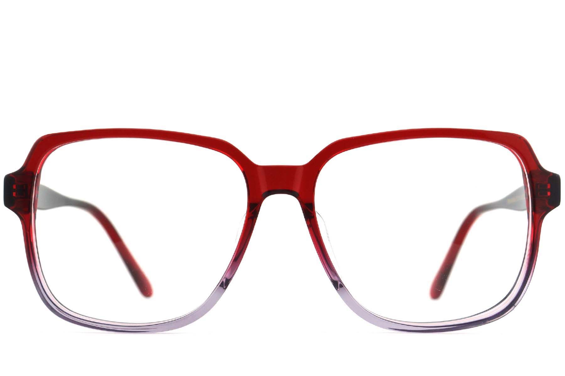 Vasos rectangulares de acetato rojo #BS2012-3981