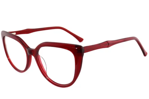 Lunettes papillon en acétate rouge #BS2012-3999