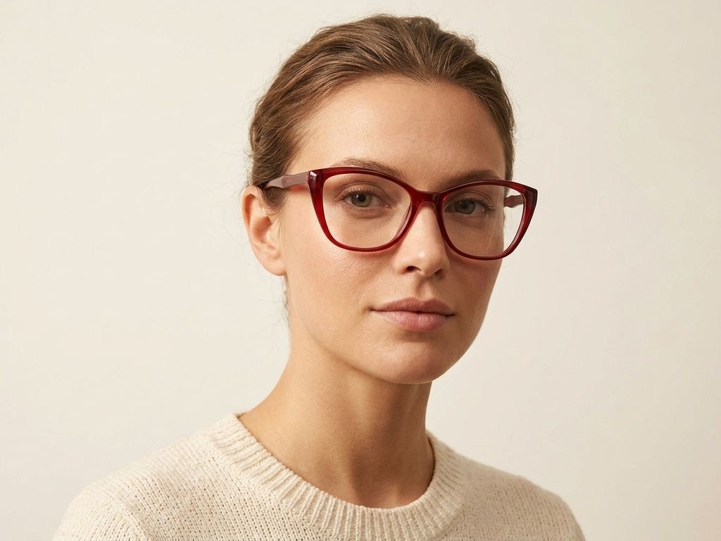 Butterfly Red Acetate Glasses #BS2012-4010