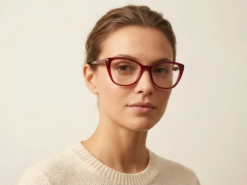 Butterfly Red Acetate Glasses #BS2012-4010