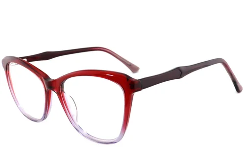Lunettes papillon en acétate rouge #BS2012-4013