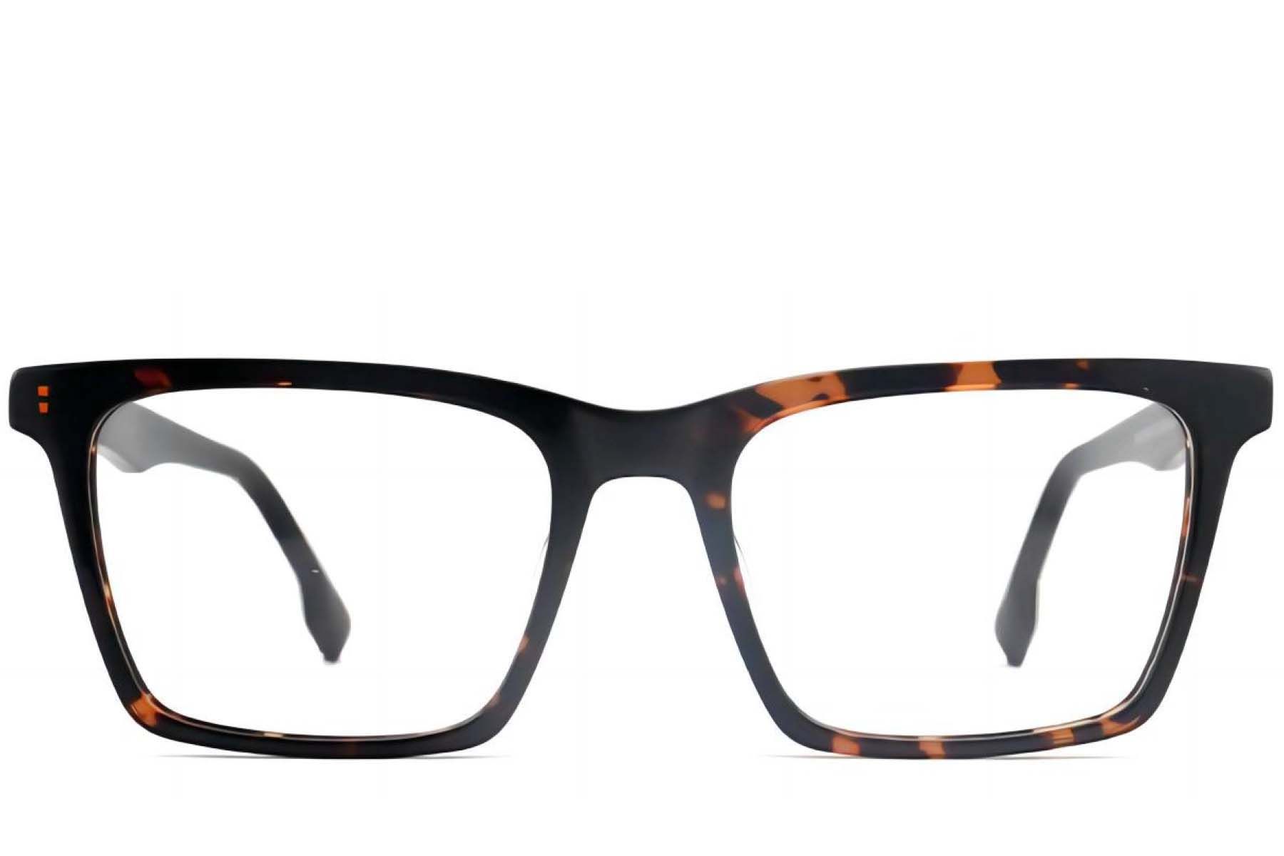 Gafas rectangulares de acetato con efecto carey #BS2012-4016
