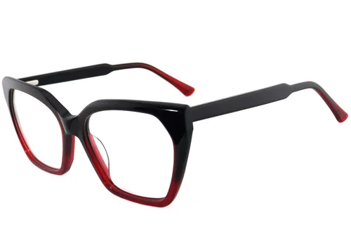 Lunettes papillon en acétate rouge #BS2012-4023