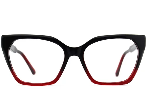 Lunettes papillon en acétate rouge #BS2012-4023