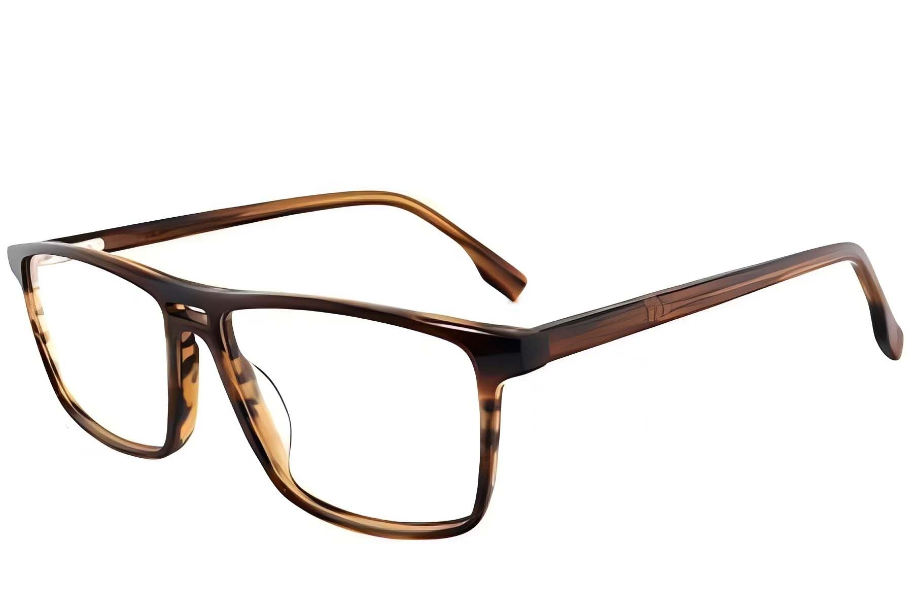 Lunettes aviateur en acétate marron #BS2012-4024