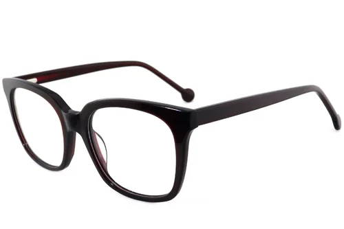 Verres rectangulaires en acétate rouge #BS2012-4032