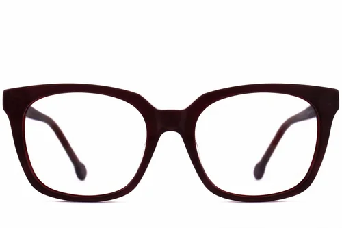Verres rectangulaires en acétate rouge #BS2012-4032