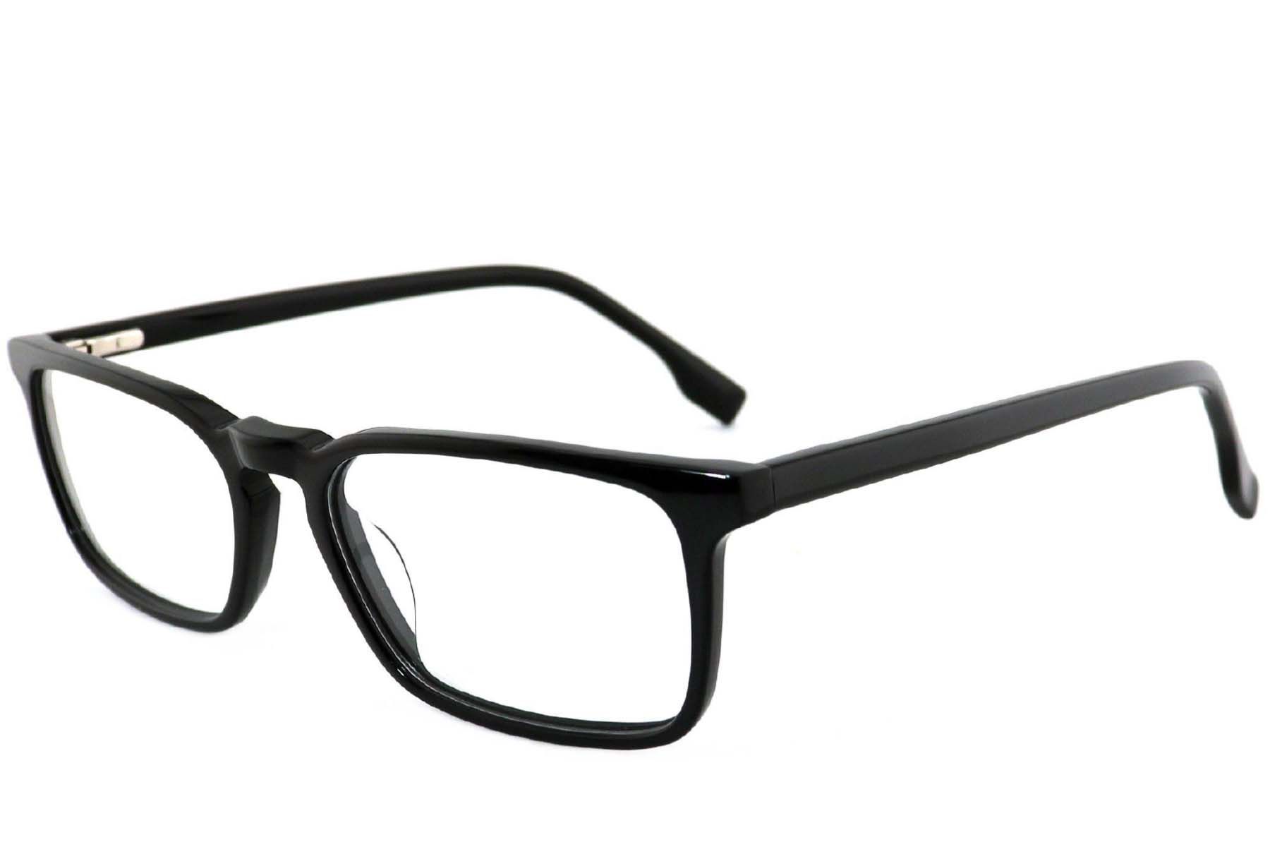 Vasos rectangulares de acetato negro #BS2012-4035