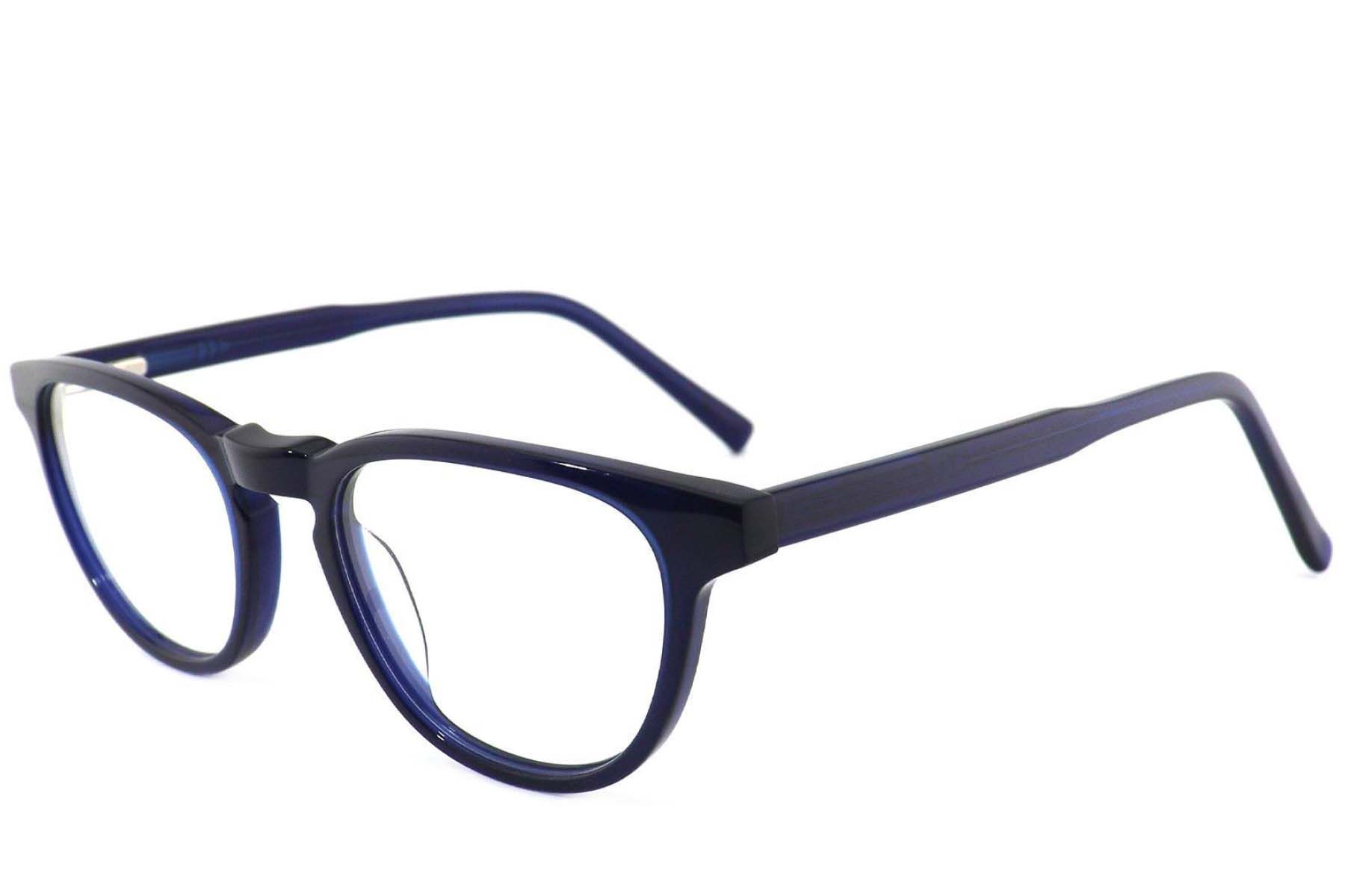 Ovale blauwe acetaatglazen #BS2012-4043