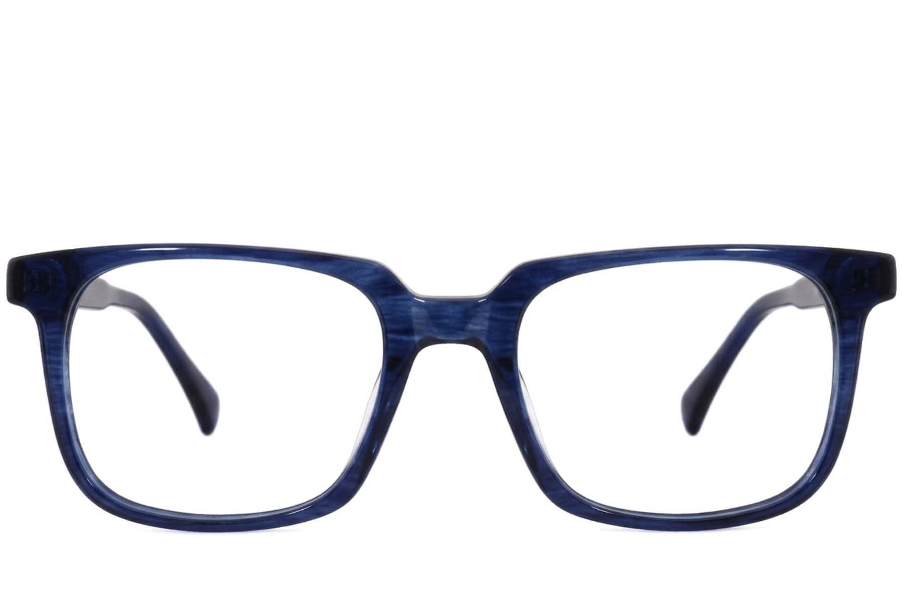 Vasos rectangulares de acetato azul #BS2012-4052