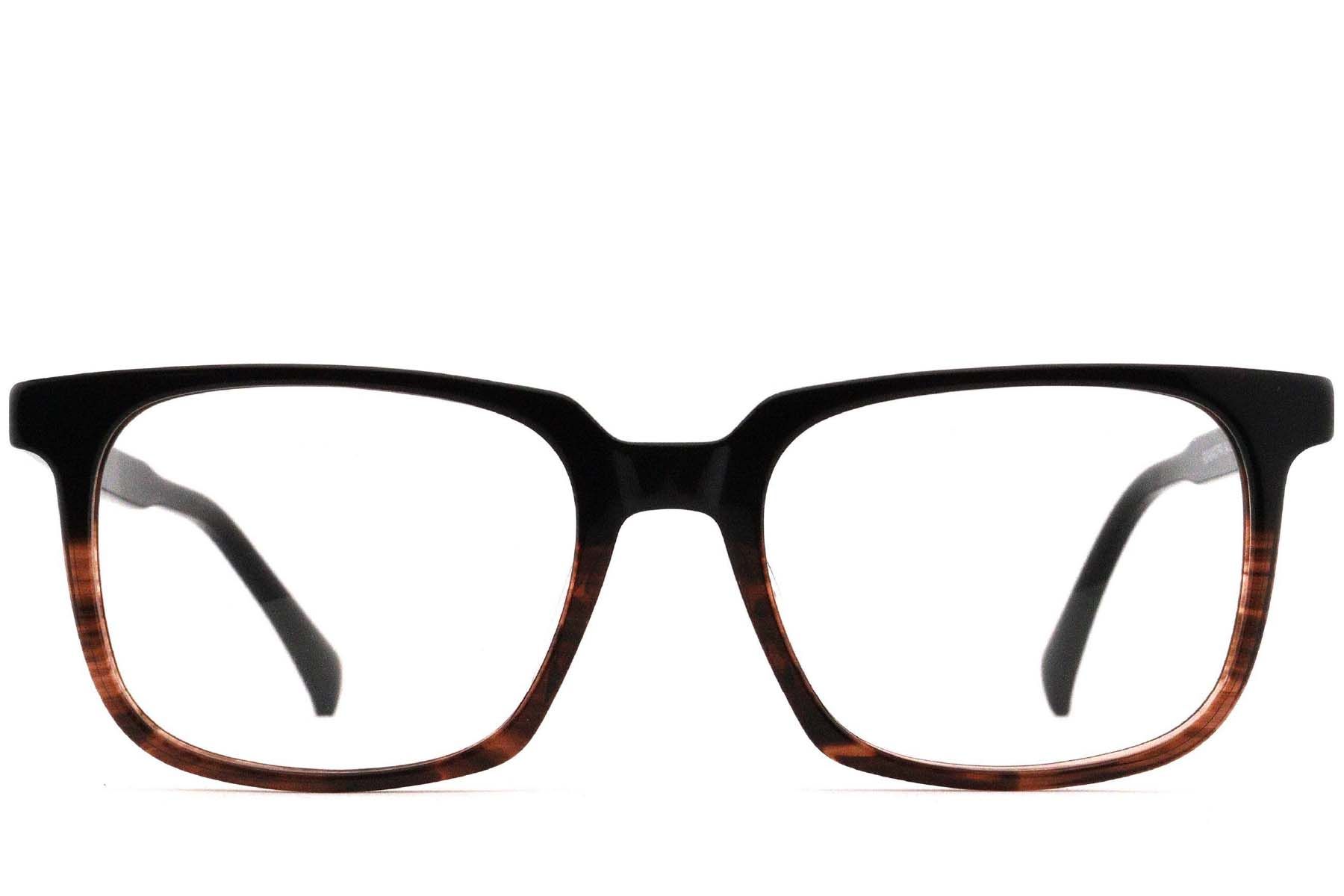 Rectangular Brown Acetate Glasses #BS2012-4053