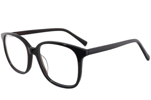 Lunettes rectangulaires en acétate brun #BS2012-4068