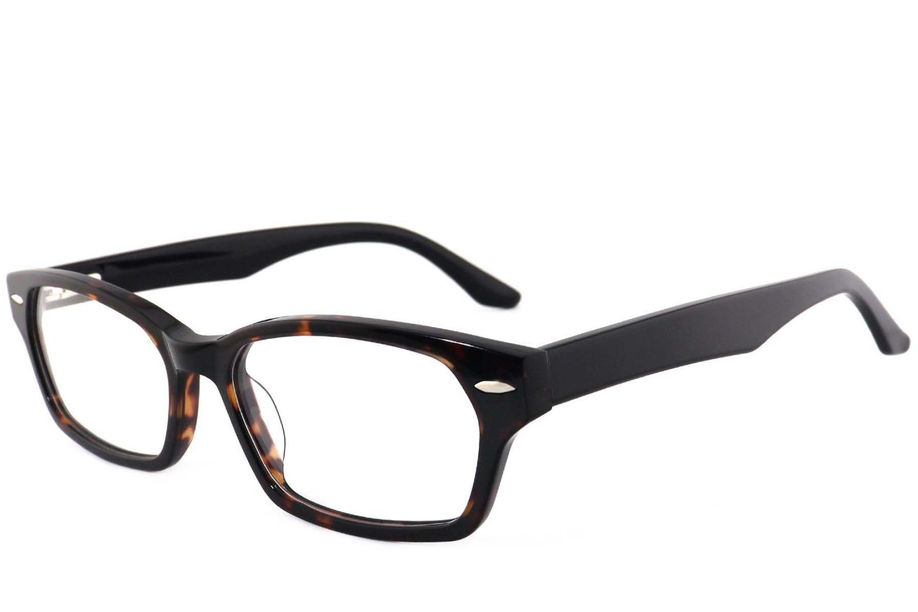 Rectangular Tortoiseshell Acetate Glasses #BS2012-4081