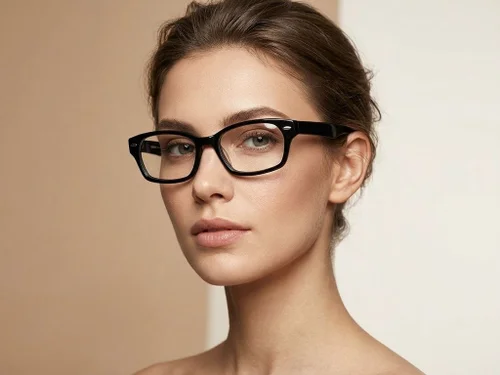 Rectangular Brown Acetate Glasses #BS2012-4082