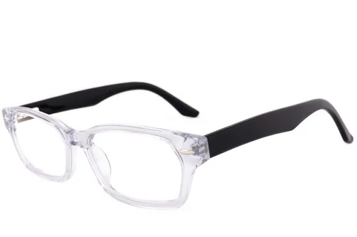 Verres rectangulaires en acétate transparent #BS2012-4084