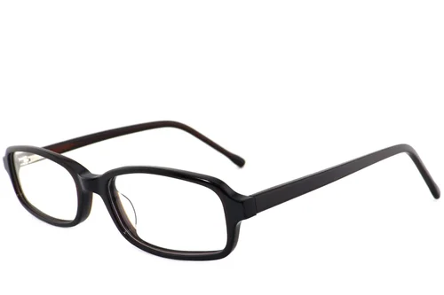 Lunettes rectangulaires en acétate brun #BS2012-4088