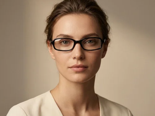 Rectangular Grey Acetate Glasses #BS2012-4089
