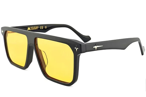 Lunettes de soleil aviateur en acétate noir #BS2012-4092