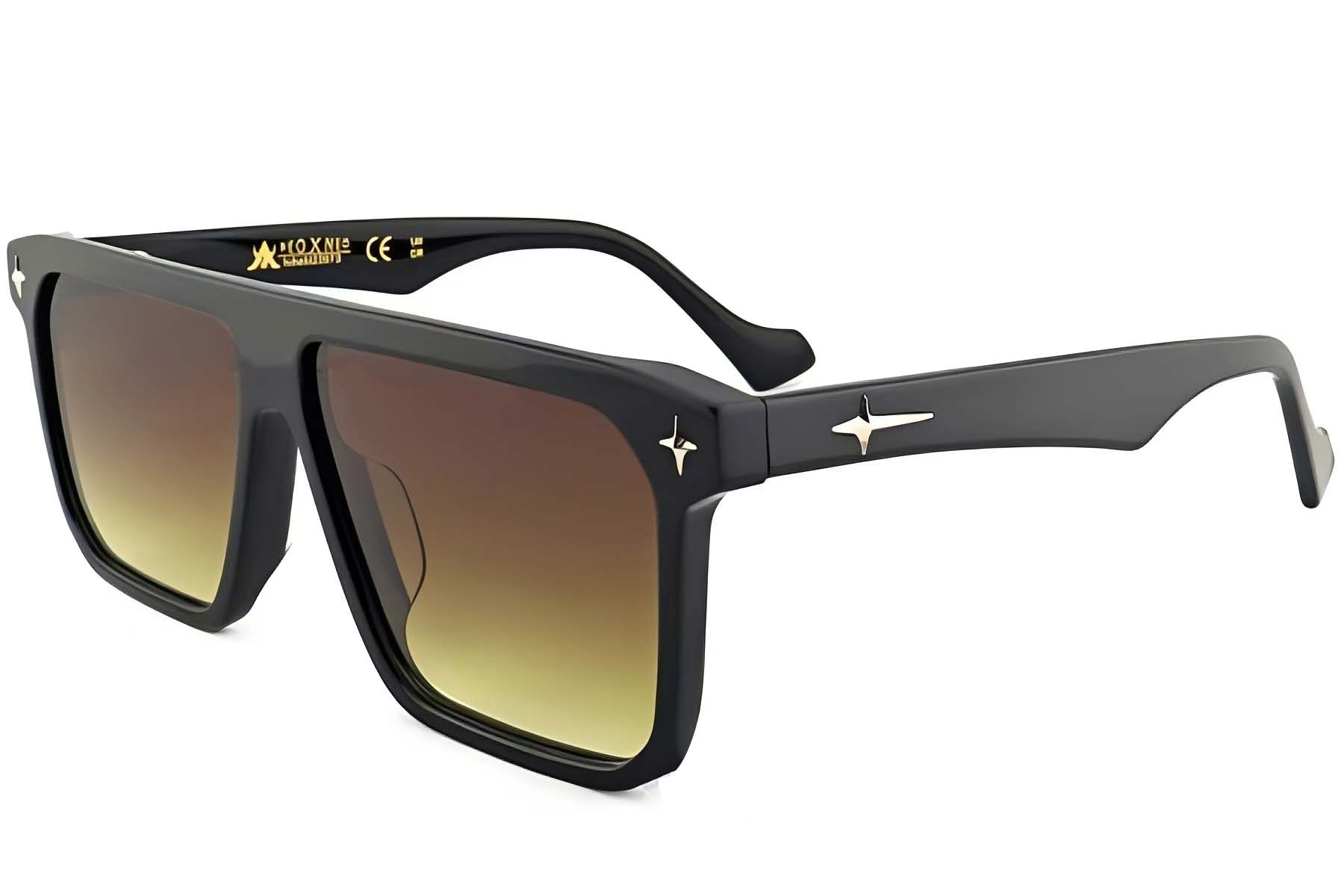 Aviator zonnebril van zwart acetaat #BS2012-4094