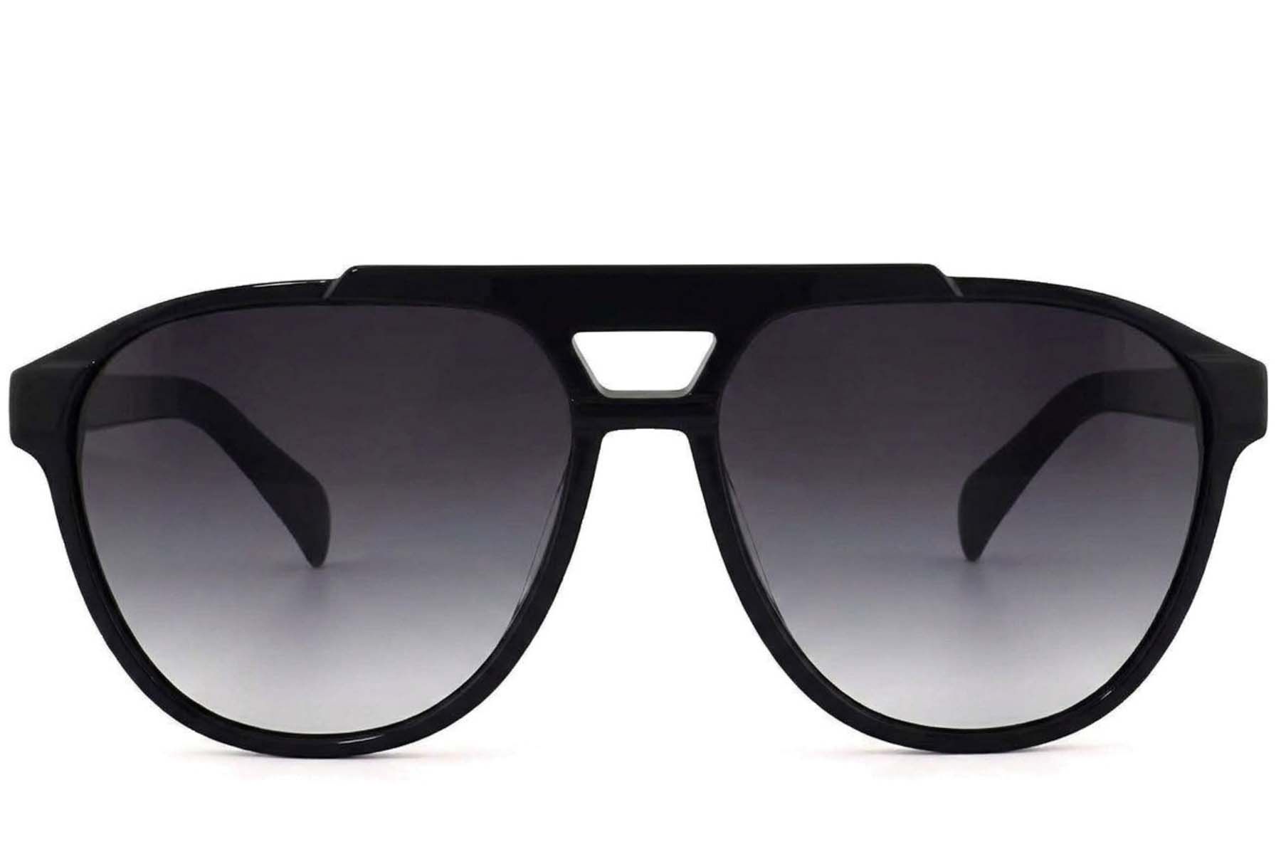 Schwarze Aviator-Sonnenbrille aus Acetat #BS2012-4109