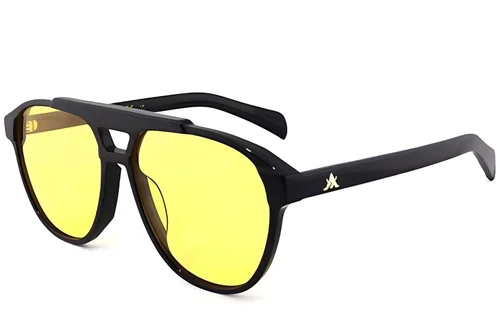 Lunettes de soleil aviateur en acétate noir #BS2012-4111