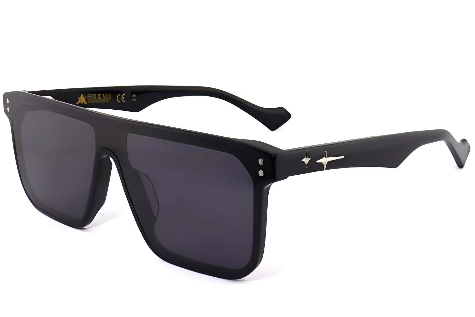 Lunettes de soleil aviateur en acétate marron #BS2012-4114