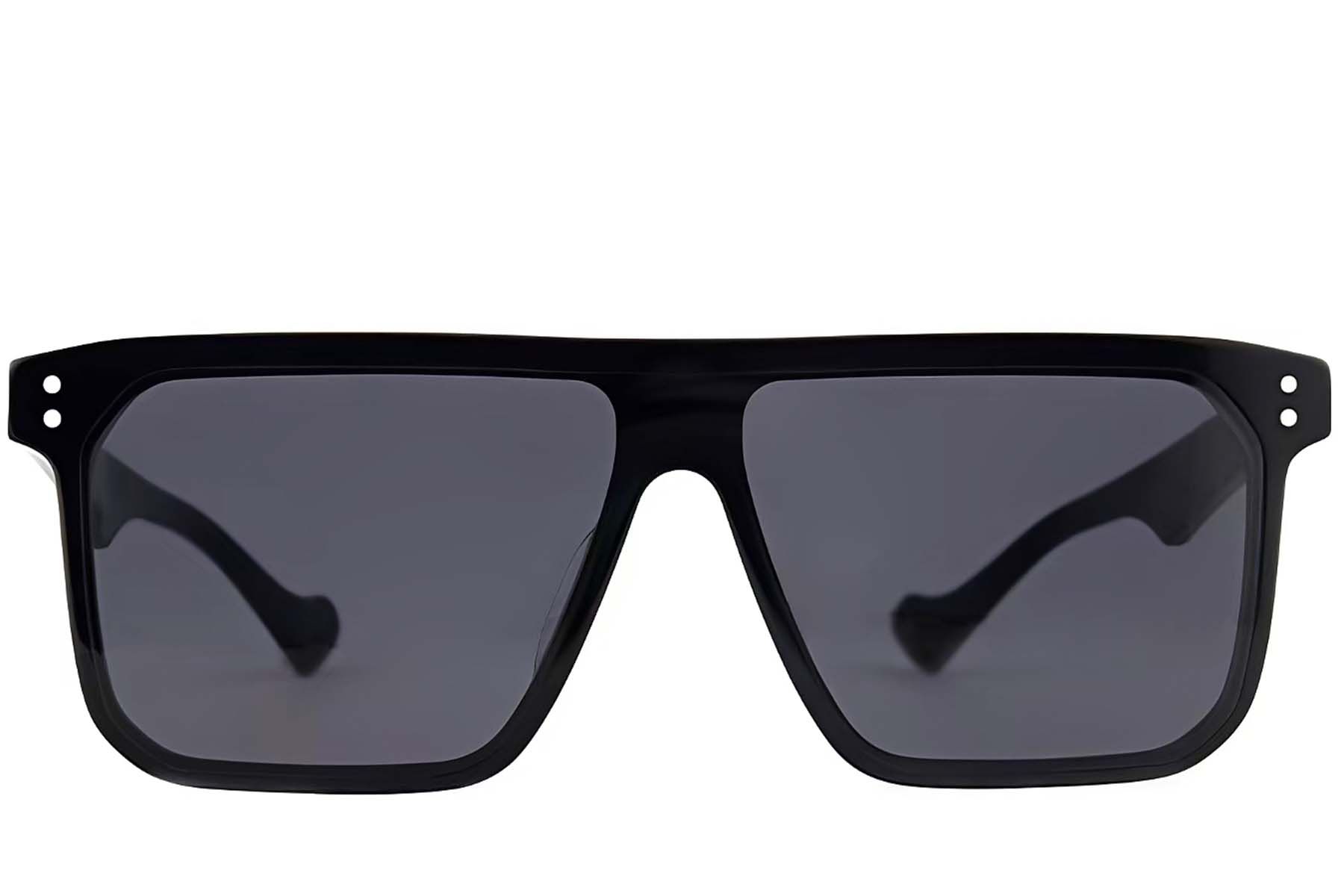 Lunettes de soleil aviateur en acétate marron #BS2012-4114