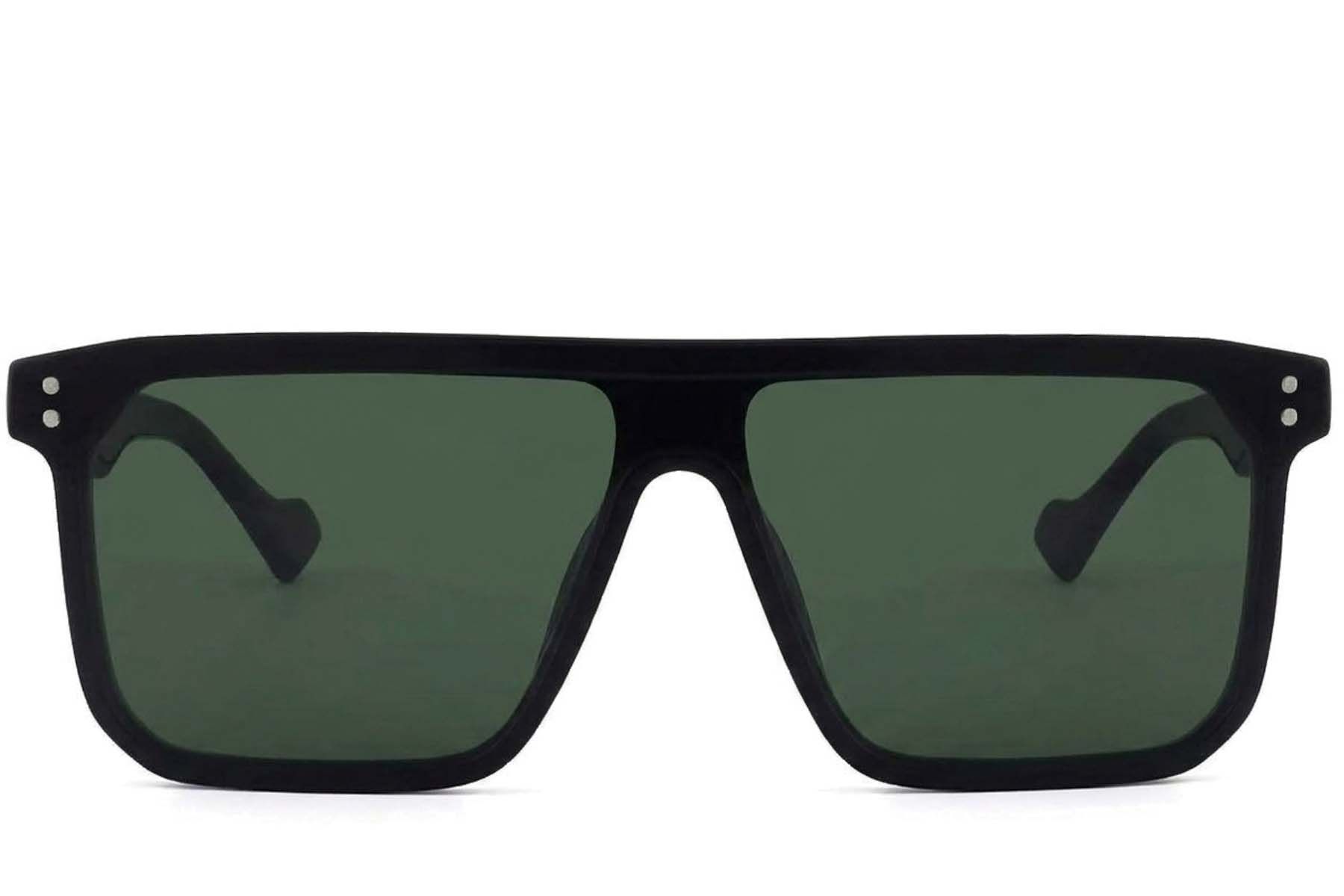 Aviator-Sonnenbrille aus schwarzem Acetat #BS2012-4116
