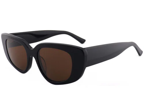Lunettes de soleil papillon en acétate noir #BS2012-4128