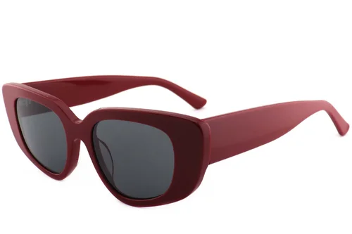 Lunettes de soleil papillon en acétate rouge #BS2012-4129